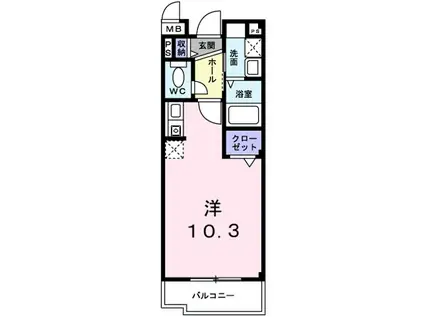シェーネ(ワンルーム/3階)の間取り写真