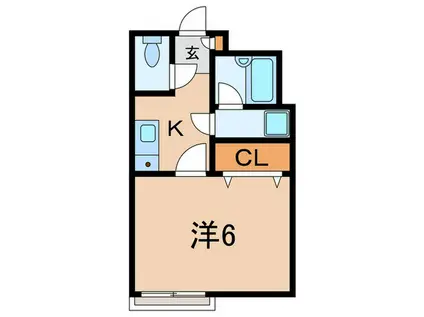 オーヴ・エム(1K/3階)の間取り写真