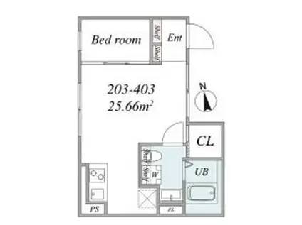 THE TRIAS ITABASHI(1LDK/2階)の間取り写真