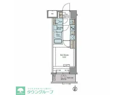 ラグゼナ戸田公園I(1K/2階)の間取り写真