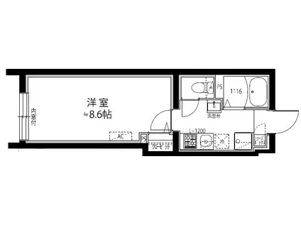 プラティーク中野ウエスト(1K/3階)の間取り写真