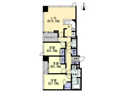 シティタワー松山(3LDK/6階)の間取り写真