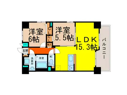 CASA DI MARE(2LDK/10階)の間取り写真