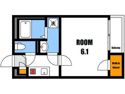 レオネクストサリエール(1K/1階)の間取り写真