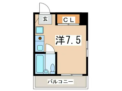 FIRST ONE(ワンルーム/3階)の間取り写真