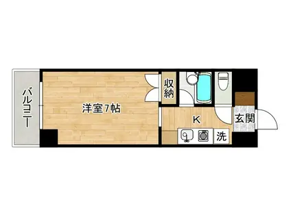 エヴァグレース小倉I(1K/2階)の間取り写真