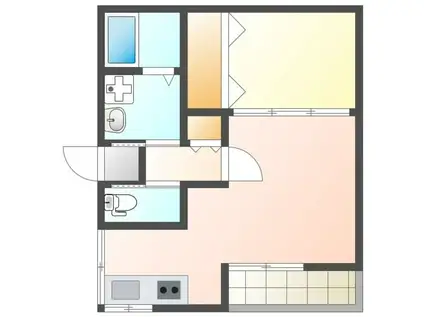 フォレストI(1LDK/2階)の間取り写真