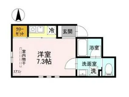 アーバンコートブリエ(ワンルーム/2階)の間取り写真