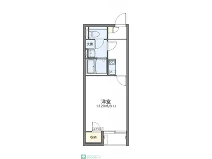レオネクストエムズ早渕I(1K/1階)の間取り写真