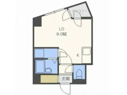 プライムパーク円山公園(ワンルーム/5階)の間取り写真