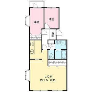 第六サンハイツ大森(2LDK/3階)の間取り写真