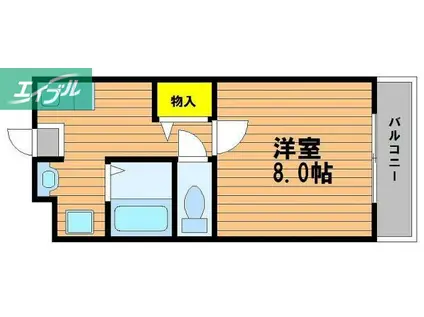 ソフィア今(1K/2階)の間取り写真