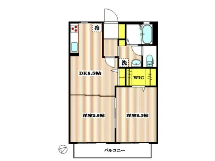 グレイス橘(2DK/1階)の間取り写真