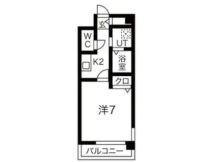 エトワール(1K/4階)の間取り写真