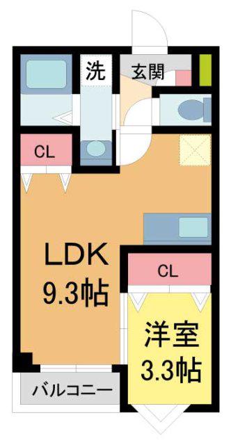 シエーナ川西中央3(1LDK/1階)の間取り写真
