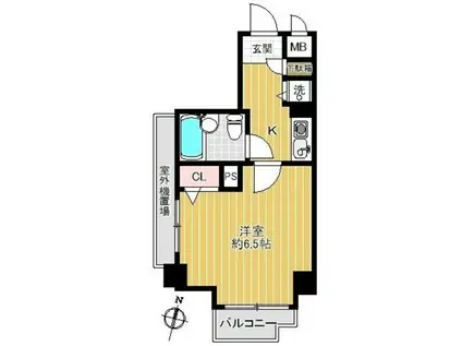 ライオンズプラザ白山(1K/14階)の間取り写真