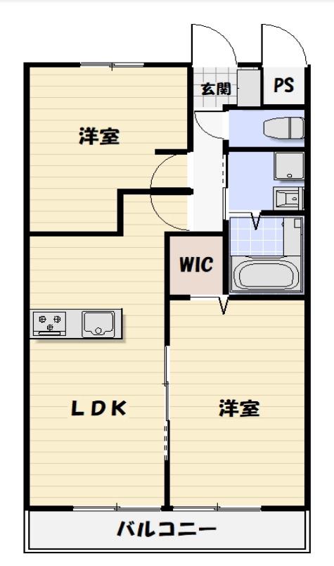 LIKE四街道(2LDK/1階)の間取り写真