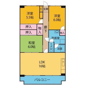 OS・SKYフレックス藤が丘(3LDK/4階)の間取り写真