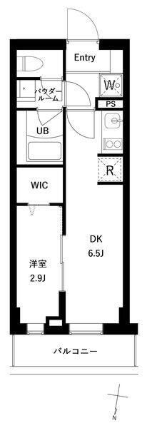 プレセダン千駄木(1DK/3階)の間取り写真