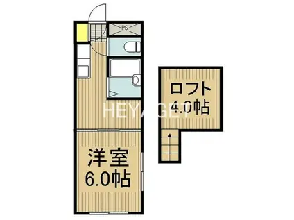 アンダルシア旭ケ丘(1K/2階)の間取り写真