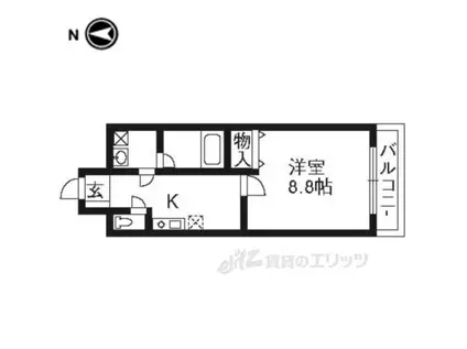 ハーモニアス松原(1K/6階)の間取り写真