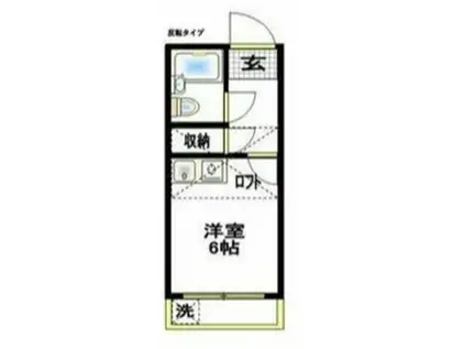 コーポアメニティI・II(ワンルーム/2階)の間取り写真