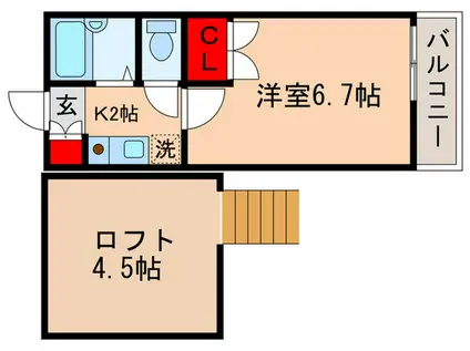 学園コーポII(1K/3階)の間取り写真