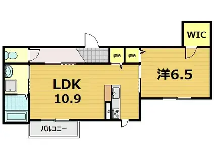 シャーメゾン峰山(1LDK/1階)の間取り写真