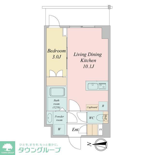 LIME RESIDENCE KAWAGUCHI イースト(1LDK/3階)の間取り写真