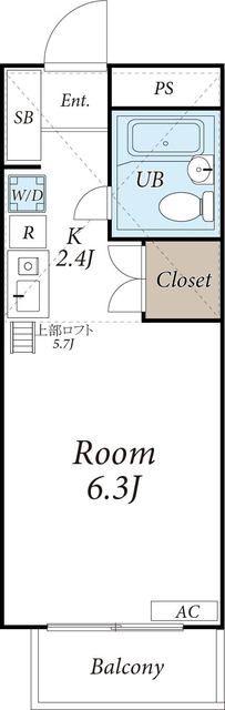 アイビー・ハウス(1K/2階)の間取り写真