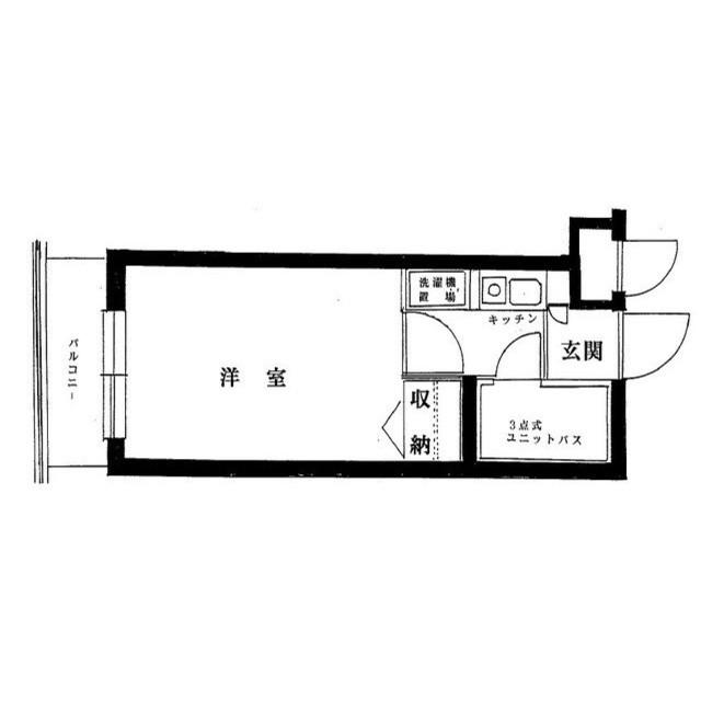 グリーンレーン桜上水(1K/1階)の間取り写真