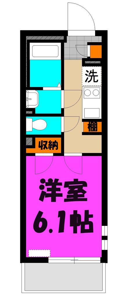 リバティ レジデンス(1K/4階)の間取り写真