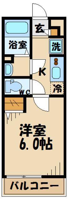 リブリ・KATAMACHI(1K/1階)の間取り写真