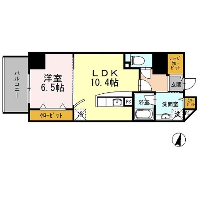 Y`S COURT東梅田(1LDK/10階)の間取り写真