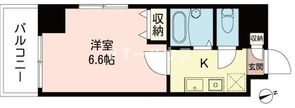 S-FORT船橋ROOTS(1K/8階)の間取り写真