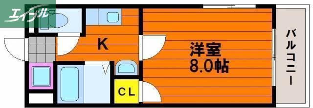 アレグリア内山下(1K/10階)の間取り写真