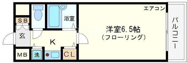 CITYLIFEクラウンハイム長堀通(1K/4階)の間取り写真