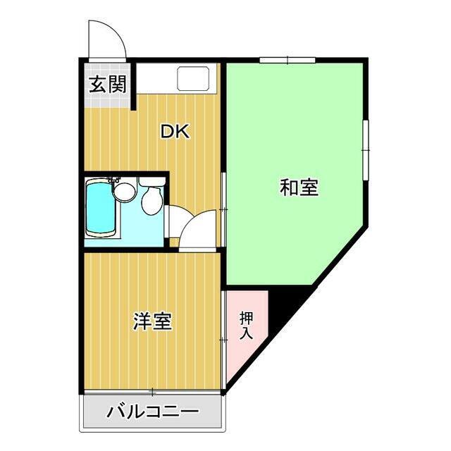 大町コーポ2(2K/2階)の間取り写真