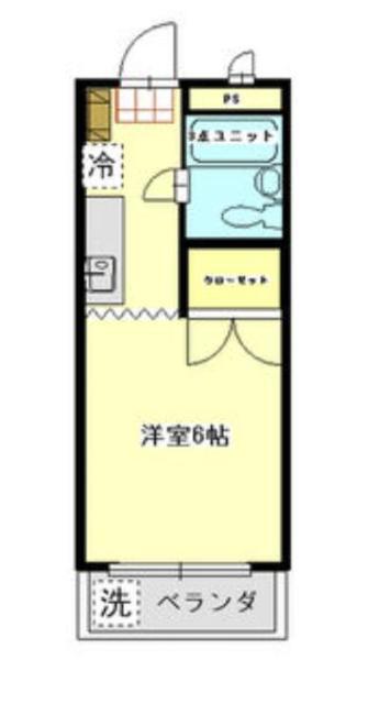 セントラルマンション(1K/4階)の間取り写真