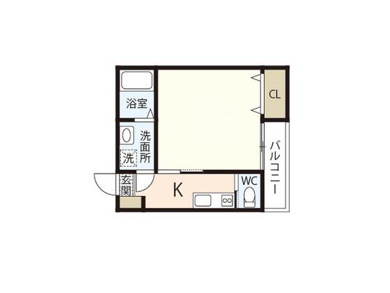 エッグヘッド(1K/3階)の間取り写真