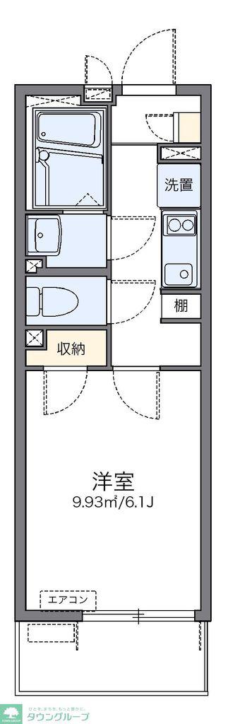 レオネクストエステート旗の台(1K/3階)の間取り写真