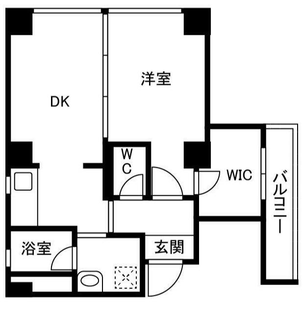 JLBグランエクリュ中野坂上(1DK/3階)の間取り写真