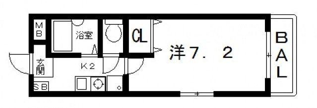 チェリーハイツ宮町(1K/3階)の間取り写真