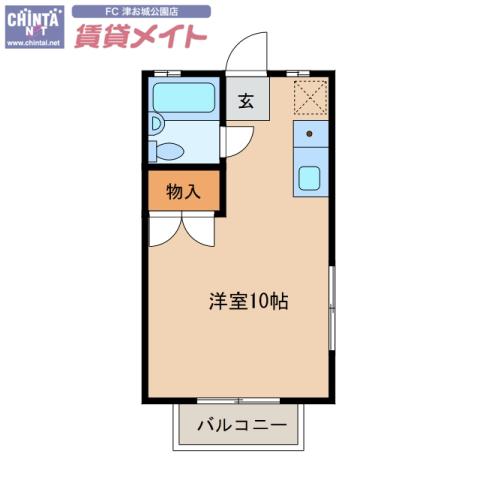 プリマ江戸橋(ワンルーム/1階)の間取り写真