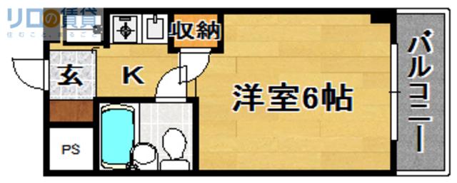 ハイツTA(1K/5階)の間取り写真