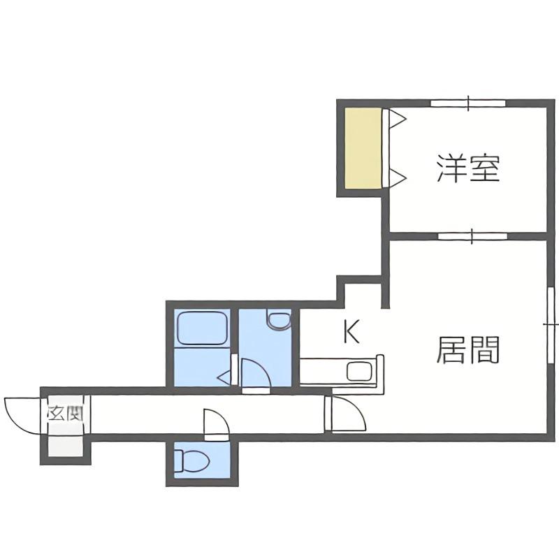 MI・CALAM白石(1LDK/2階)の間取り写真