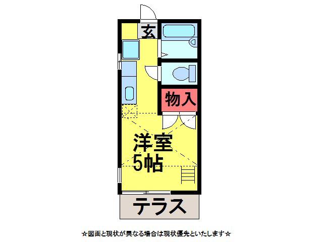 コーポシャトレ15(1K/1階)の間取り写真