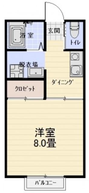 ハイムサティーズ(1K/2階)の間取り写真