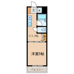コピエ五反田(1K/1階)の間取り写真