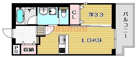 K-FLAT(1LDK/5階)の間取り写真
